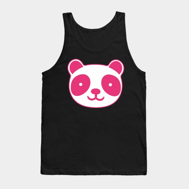 Cute Little Pink Panda Tank Top by XOOXOO